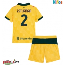Camiseta AC Milan Pervis Estupinan #2 Tercera Equipación para niños 2025-26 manga corta (+ pantalones cortos)